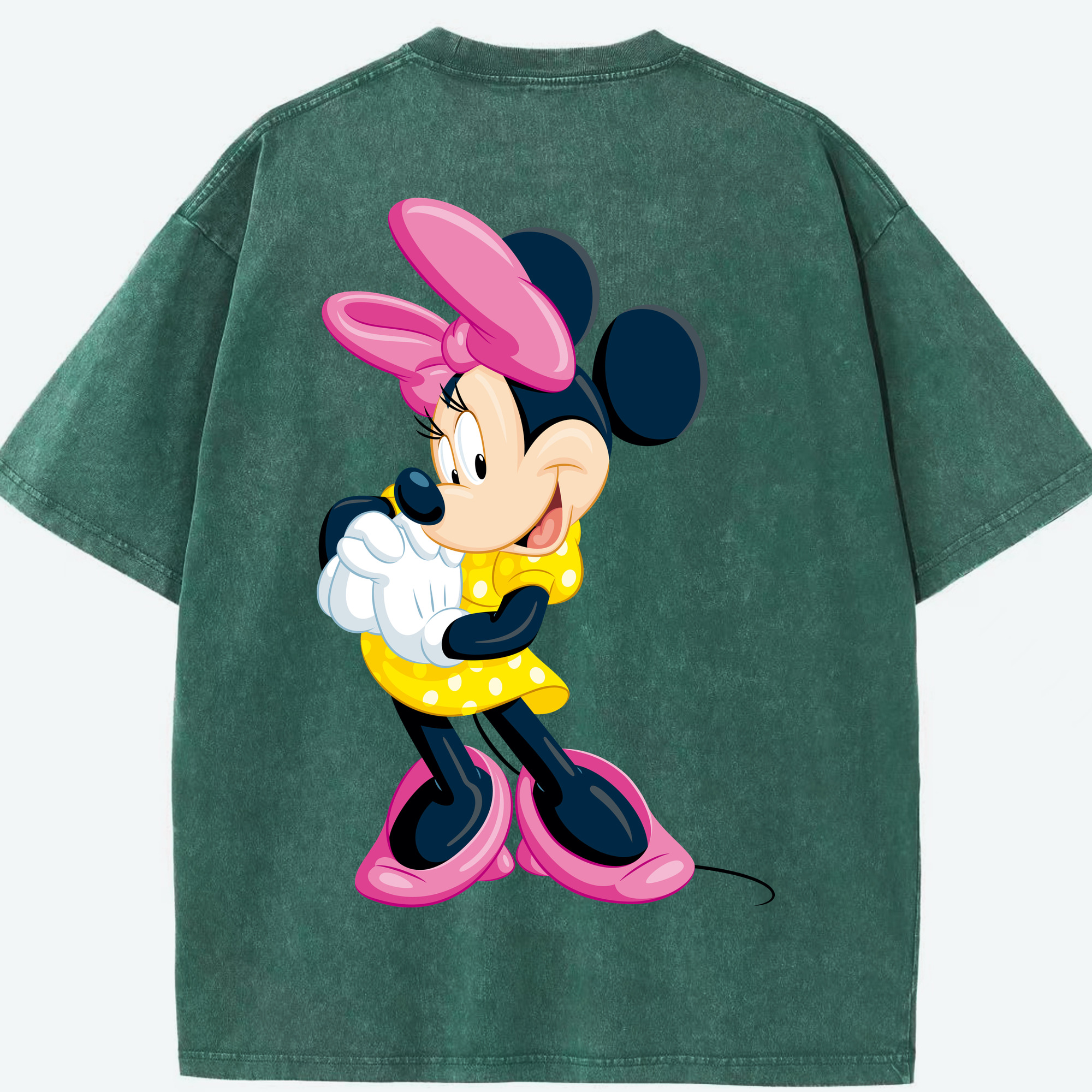 （画像用） ミッキーマウス Mickey Mouse 綿100% ヴィンテージ風 半袖Tシャツ（背面プリント）